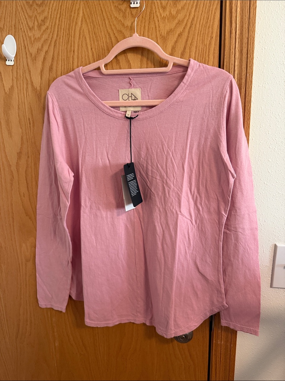 Chaser Dusty Pink Long-Sleeve Crewneck Tee